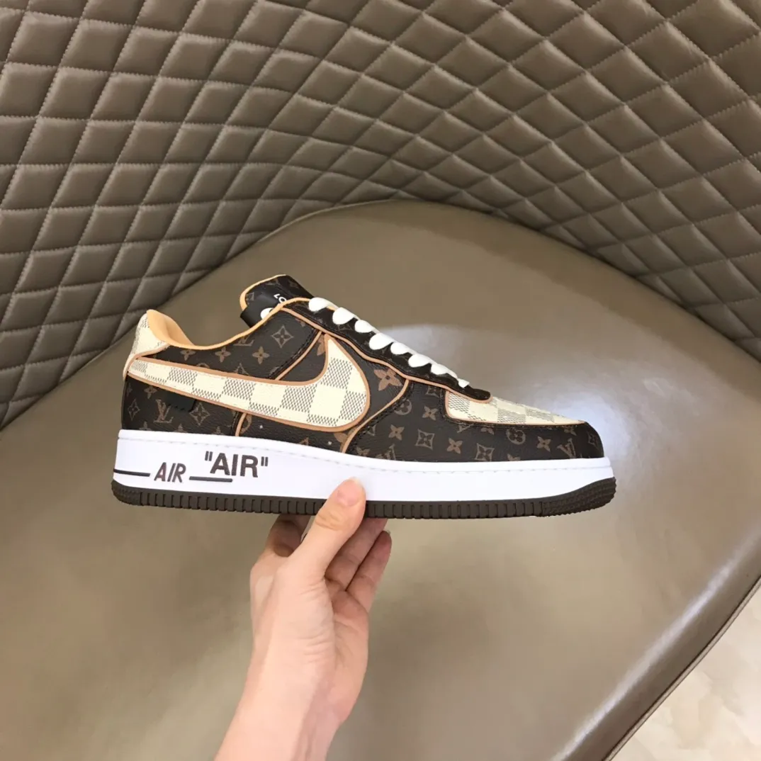 Men's shoes 💰p420 "*OUIS *UITTO*" x OFF-WHITE x Nike tripartite collaboration! Trendy and cool men's casual sports shoes with unrivaled color matching. The design idea basically continues the style of THE TEN. The Swoosh line and tongue label have a very familiar visual effect and are both fashionable and trendy! A must-have for fashionistas! The effect on your feet is absolutely stunning! Size: 38-45